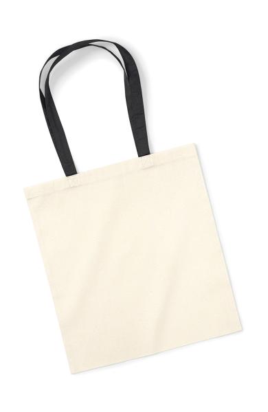 Baumwolltasche mit farbigen Henkeln